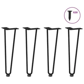 Patas de mesa tipo horquilla 4 uds acero macizo negro 42 cm von , Tischbeine - Ref: Foro24-4012420, Preis: 47,34 €, Rabatt: %