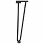 Patas de mesa tipo horquilla 4 uds acero macizo negro 42 cm by , Table legs - Ref: Foro24-4012420, Price: 47,34 €, Discount: %