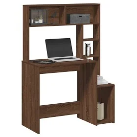 Escritorio con estantes contrachapada marrón roble 100x45x140cm von , Schreibtische - Ref: Foro24-860442, Preis: 93,94 €, Rab...