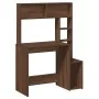 Escritorio con estantes contrachapada marrón roble 100x45x140cm by , Desks - Ref: Foro24-860442, Price: 93,94 €, Discount: %
