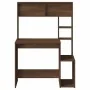 Escritorio con estantes contrachapada marrón roble 100x45x140cm by , Desks - Ref: Foro24-860442, Price: 93,94 €, Discount: %