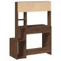 Escritorio con estantes contrachapada marrón roble 100x45x140cm by , Desks - Ref: Foro24-860442, Price: 93,94 €, Discount: %