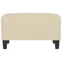 Reposapiés de tela crema 70x55x41 cm by , Ottomans - Ref: Foro24-349349, Price: 57,66 €, Discount: %