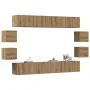 Mueble para TV de pared madera contrachapada artesanal 8 piezas by , TV Furniture - Ref: Foro24-3328952, Price: 337,72 €, Dis...