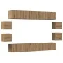 Mueble para TV de pared madera contrachapada artesanal 8 piezas by , TV Furniture - Ref: Foro24-3328952, Price: 337,72 €, Dis...