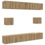 Mueble para TV de pared madera contrachapada artesanal 6 piezas by , TV Furniture - Ref: Foro24-3328992, Price: 296,76 €, Dis...