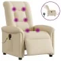 Sillón reclinable de masaje eléctrico tela color crema by , Armchairs - Ref: Foro24-3303252, Price: 288,95 €, Discount: %