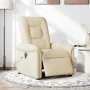 Sillón reclinable de masaje eléctrico tela color crema by , Armchairs - Ref: Foro24-3303252, Price: 288,95 €, Discount: %