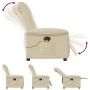 Sillón reclinable de masaje eléctrico tela color crema by , Armchairs - Ref: Foro24-3303252, Price: 288,95 €, Discount: %