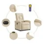 Sillón reclinable de masaje eléctrico tela color crema by , Armchairs - Ref: Foro24-3303252, Price: 288,95 €, Discount: %