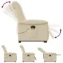 Sillón de masaje eléctrico reclinable elevable tela crema by , Armchairs - Ref: Foro24-3303292, Price: 371,41 €, Discount: %