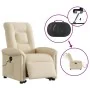 Sillón de masaje eléctrico reclinable elevable tela crema by , Armchairs - Ref: Foro24-3303292, Price: 371,41 €, Discount: %
