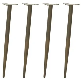 Patas para mesa de centro cónicas 4 uds acero natural 72-73cm by , Table legs - Ref: Foro24-4012519, Price: 59,24 €, Discount: %
