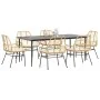 Juego de comedor de jardín 7 pzas con cojines ratán PE marrón de , Conjuntos de jardín - Ref: Foro24-3334462, Precio: 569,64 ...
