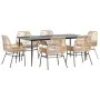 Juego de comedor de jardín 7 pzas con cojines ratán PE marrón von , Gartensets - Ref: Foro24-3334476, Preis: 595,60 €, Rabatt: %
