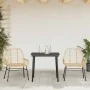 Juego de comedor jardín 3 piezas ratán sintético vidrio marrón by , Garden sets - Ref: Foro24-3334443, Price: 229,74 €, Disco...