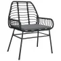 Juego de comedor jardín 5 piezas cojines ratán sintético negro de , Conjuntos de jardín - Ref: Foro24-3334550, Precio: 368,89...