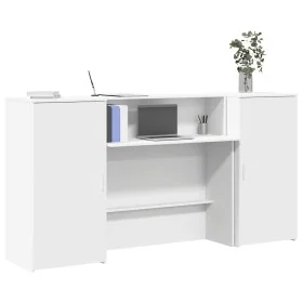 Mostrador de recepción blanco 200x50x103,5 cm madera ingeniería von , Schreibtische - Ref: Foro24-3324214, Preis: 290,53 €, R...