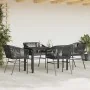Juego de comedor jardín 5 piezas cojines ratán sintético negro by , Garden sets - Ref: Foro24-3334614, Price: 390,76 €, Disco...