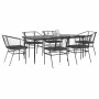 Set de comedor de jardín 7 piezas cojines ratán sintético negro von , Gartensets - Ref: Foro24-3334504, Preis: 466,59 €, Raba...