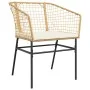 Juego comedor jardín 9 pzas cojines ratán sintético marrón by , Garden sets - Ref: Foro24-3334512, Price: 552,59 €, Discount: %