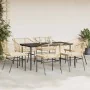 Juego de comedor de jardín 7 pzas con cojines ratán PE marrón by , Garden sets - Ref: Foro24-3334510, Price: 453,31 €, Discou...