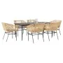 Juego de comedor de jardín 7 pzas con cojines ratán PE marrón von , Gartensets - Ref: Foro24-3334525, Preis: 592,88 €, Rabatt: %