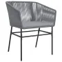 Juego comedor jardín 3 pzas cojines ratán sintético vidrio gris by , Garden sets - Ref: Foro24-3334527, Price: 243,56 €, Disc...
