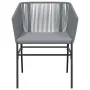 Juego comedor jardín 3 pzas cojines ratán sintético vidrio gris by , Garden sets - Ref: Foro24-3334527, Price: 243,56 €, Disc...