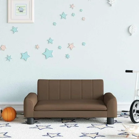 Sofá para niños de tela marrón 70x45x30 cm de , Mobiliario para bebés y niños pequeños - Ref: Foro24-3196271, Precio: 68,75 €...