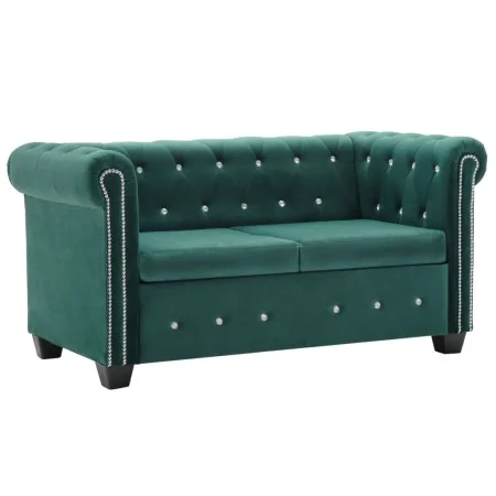 Sofá chesterfield de 2 plazas de terciopelo 146x75x72 cm verde von , Sofas - Ref: Foro24-247149, Preis: 427,17 €, Rabatt: %