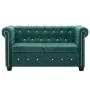 Sofá chesterfield de 2 plazas de terciopelo 146x75x72 cm verde von , Sofas - Ref: Foro24-247149, Preis: 427,17 €, Rabatt: %