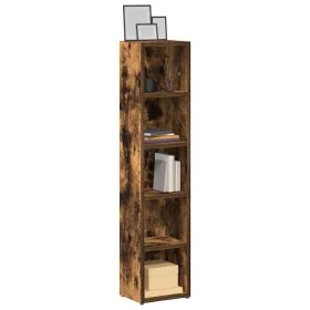 Estantería para CD 2 uds madera roble ahumado 21x16x93,5 cm by , CD and DVD storage - Ref: Foro24-815318, Price: 51,24 €, Dis...