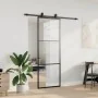 Puerta corredera con juego herrajes negro 76x205 cm ESG vidrio von , Türen - Ref: Foro24-3375781, Preis: 217,72 €, Rabatt: %