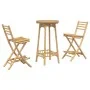 Conjunto de bar para exterior de 3 piezas plegable de bambú by , Garden sets - Ref: Foro24-4108231, Price: 230,37 €, Discount: %