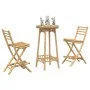 Conjunto de bar para exterior de 3 piezas plegable de bambú by , Garden sets - Ref: Foro24-4108231, Price: 230,37 €, Discount: %