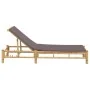 Tumbona con cojines 55x199x30 cm bambú de , Tumbonas - Ref: Foro24-4108227, Precio: 200,13 €, Descuento: %