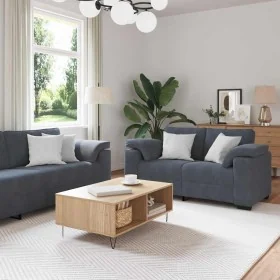 Juego de sofás con cojines 3 piezas terciopelo gris oscuro by , Sofas - Ref: Foro24-3324668, Price: 665,04 €, Discount: %