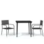 Juego de comedor para jardín 3 piezas gris by , Garden sets - Ref: Foro24-3099595, Price: 184,34 €, Discount: %