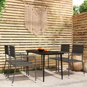Juego de comedor de jardín 5 piezas gris von , Gartensets - Ref: Foro24-3099597, Preis: 212,65 €, Rabatt: %