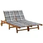 Tumbona de jardín 2 personas y cojines madera maciza de acacia by , Loungers - Ref: Foro24-3061388, Price: 398,27 €, Discount: %