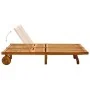 Tumbona de jardín 2 personas y cojines madera maciza de acacia by , Loungers - Ref: Foro24-3061388, Price: 398,27 €, Discount: %