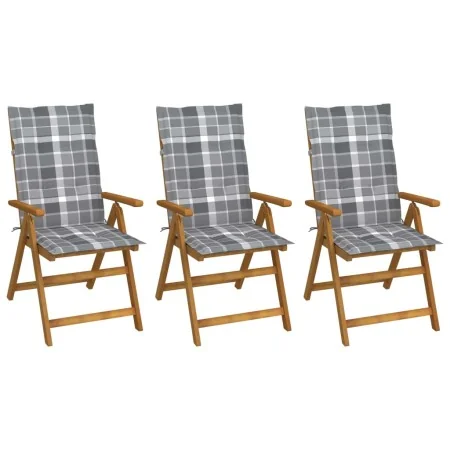 Sillas de jardín plegables 3 uds y cojines madera maciza acacia von , Gartenstühle - Ref: Foro24-3064103, Preis: 255,81 €, Ra...