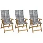 Sillas de jardín plegables 3 uds y cojines madera maciza acacia von , Gartenstühle - Ref: Foro24-3064103, Preis: 255,81 €, Ra...