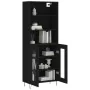 Aparador alto madera contrachapada negro 69,5x34x180 cm by , Sideboards - Ref: Foro24-3189310, Price: 147,52 €, Discount: %