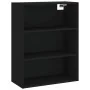 Aparador alto madera contrachapada negro 69,5x34x180 cm by , Sideboards - Ref: Foro24-3189310, Price: 147,52 €, Discount: %