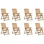 Sillas de jardín plegables y cojines 8 uds madera maciza acacia de , Sillas de jardín - Ref: Foro24-3075068, Precio: 650,34 €...