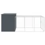 Caseta perros con corral acero galvanizado gris 214x457x181 cm by , Dog kennels - Ref: Foro24-3189132, Price: 568,14 €, Disco...