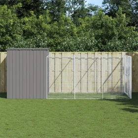 Caseta perros corral acero galvanizado gris claro 214x457x181cm von , Hundehütten - Ref: Foro24-3189126, Preis: 484,46 €, Rab...