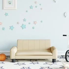 Sofá para niños de tela crema 70x45x30 cm by , Baby and Toddler Furniture - Ref: Foro24-3196268, Price: 76,53 €, Discount: %